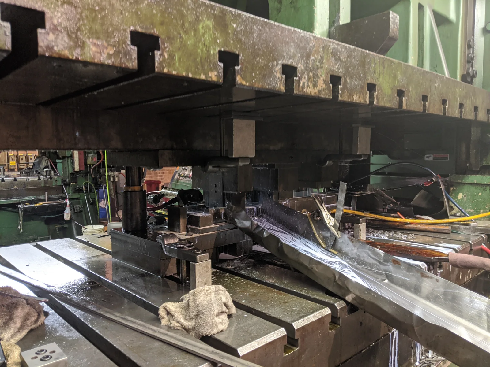 Metal-stamping equipment on Allred’s manufacturing floor